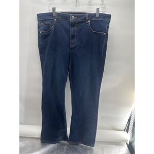 Women's H&M Divided Flare High Waist Dark Blue Jeans Size 18 NWT